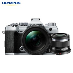 OLYMPUS 奥林巴斯 E-M5 Mark III EM5三代 微单相机 双头套机 （12-45mm F4 PRO+45mm F1.8 ）