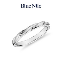 Blue Nile 涡状戒指14K白金婚戒铂金镶钻情侣对戒