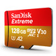 SanDisk 闪迪 Extreme 至尊极速系列 MicroSD存储卡 128GB（UHS-I、V30、A2）