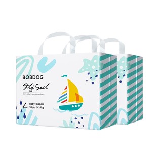 BoBDoG 巴布豆 飞帆0感系列 婴儿纸尿裤 L76片