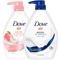 Dove 多芬 沐浴乳套装 (桃悦水透680g+深层营润680g)