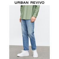 URBAN REVIVO MV44SBKN2002 男士水洗磨白牛仔裤