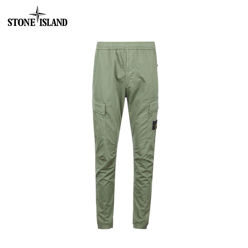 STONE ISLAND 石头岛 简约纯色LOGO休闲裤 751531314-V0055