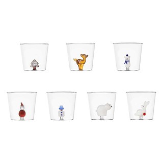 ICHENDORF Christmas系列 直口玻璃杯 8*8.5cm 圣诞树+圣诞鹿+围巾熊+圣诞老人+圣诞雪人+圣诞熊+圣诞兔