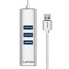 Lenovo 联想 A615 USB3.0集线器 一分四 0.15m 银色