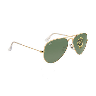 Ray-Ban 雷朋 Aviator飞行员系列 男女款太阳镜 RB3025 W3234 金框绿片 58mm