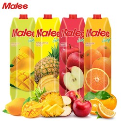 Malee 玛丽 橙汁芒果汁苹果汁菠萝汁 4种口味混合 1L*4瓶