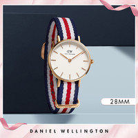 Daniel Wellington DW 28mm纤巧英伦文艺气质织纹表带石英表女士