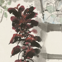 雅昌 袁野《晨妆》88×88cm 布面油画 咖啡红实木框