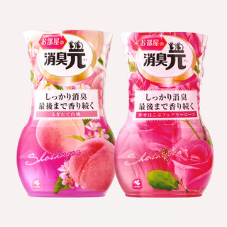 KOBAYASHI 小林制药 房间用消臭元 400ml*2瓶 白桃香+玫瑰香