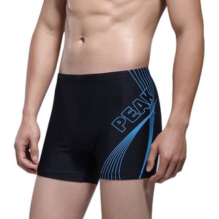 PEAK 匹克 男士平角泳裤 YS00102 黑/蓝 3XL