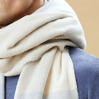 Beneunder 蕉下 暖霁系列 女士羊毛围巾 蓝烟灰 200*70cm
