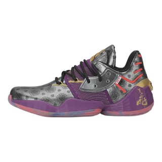 adidas 阿迪达斯 Harden Vol. 4 Gca 男子篮球鞋 FW3884 黑色/紫色 47