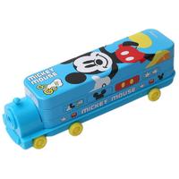Disney 迪士尼 多功能文具盒 火车款 米奇浅蓝