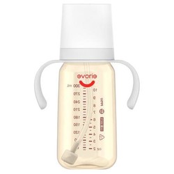 evorie 爱得利 PPSU吸管奶瓶 简约款 300ml 白银灰 6月+