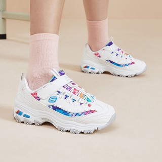 补贴购：SKECHERS 斯凯奇 儿童魔术贴小白鞋