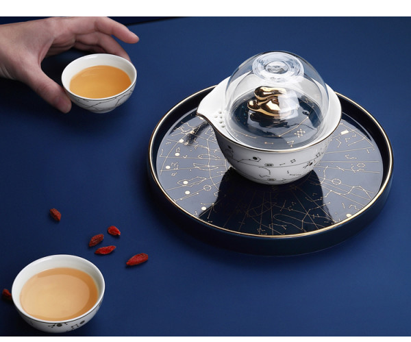 中国国家博物馆秋影金波茶具套装包装40x23x12cm陶瓷文创商务礼物