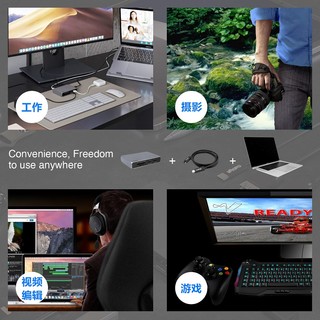 USB-C SOHO Dock扩展坞typec集线器USB-Hub读卡器HDMI/DP转接器