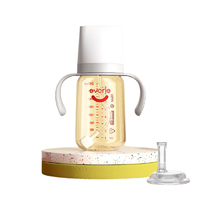evorie 爱得利 PPSU吸管奶瓶 简约款 240ml 白银灰 6月+
