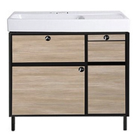 KOHLER 科勒 K-20020T-M-TP2+K-96121T-1-0+K-76082T-LK 浴室柜+台盆+支脚 陶里斯松木色