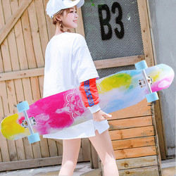 驰远 四轮长板滑板枫木舞板公路代步刷街专业男女生成人滑板车