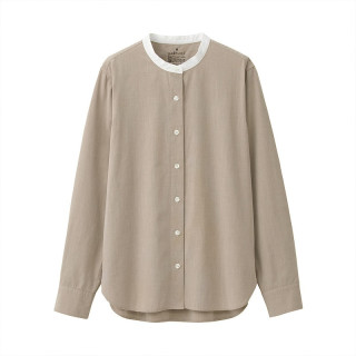muji无印良品女式立领衬衫bcb14c1a