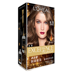 L'OREAL PARIS 巴黎歐萊雅 法式炫色染發霜 #6.13炫雅褐金 1盒