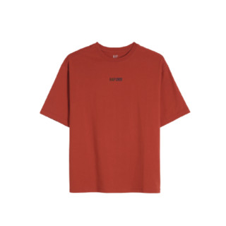 Gap 盖璞 男女款圆领短袖T恤 756195 橘红色 XXS