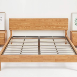 MI 小米 全实木床北美白蜡木床1.8m纯单双人床简约现代主卧大床家具
