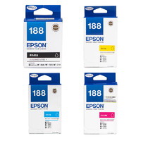 EPSON 爱普生 T1881-T1884 黑色彩色四色墨盒套装(适用WF-3641/7111/7621/7218/7728机型)