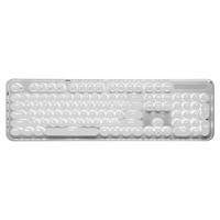 ROYAL KLUDGE RK960 104键 2.4G蓝牙 多模无线机械键盘 白色 热插拔青轴 单光