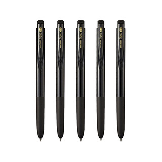 uni三菱铅笔umn155按动中性笔黑芯05mm5支装