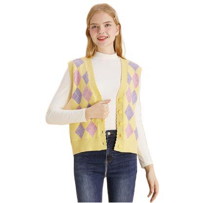 E.LAND 女士马甲 EEVKB8T01I 黄色 M