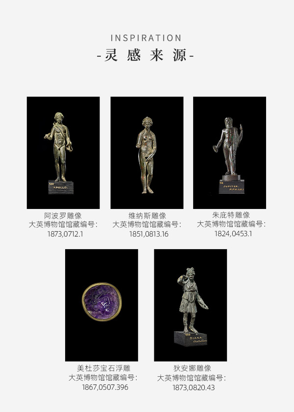 苏州博物馆 联名罗马城市与帝国系列 金属徽章百搭胸针 4.0x3.4x1.2cm 锌合金 创意搭配