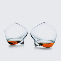 Normann Copenhagen 尖叫设计 Normann Copenhagen酒杯 透明玻璃杯威士忌酒甜酒杯 2只装