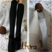 Yidhra梦之女巫 Lolita洛丽塔 女士360D天鹅绒压力袜
