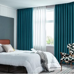 好睡眠 21新品窗帘加厚全遮光成品定制遮阳防晒客厅卧室简约北欧风