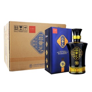 景芝 46度芝麻香型白酒一品景芝妙品 500ml*6瓶整箱装 山东节日中秋送礼酱浓清一体粮食酒（内含3个礼品袋）