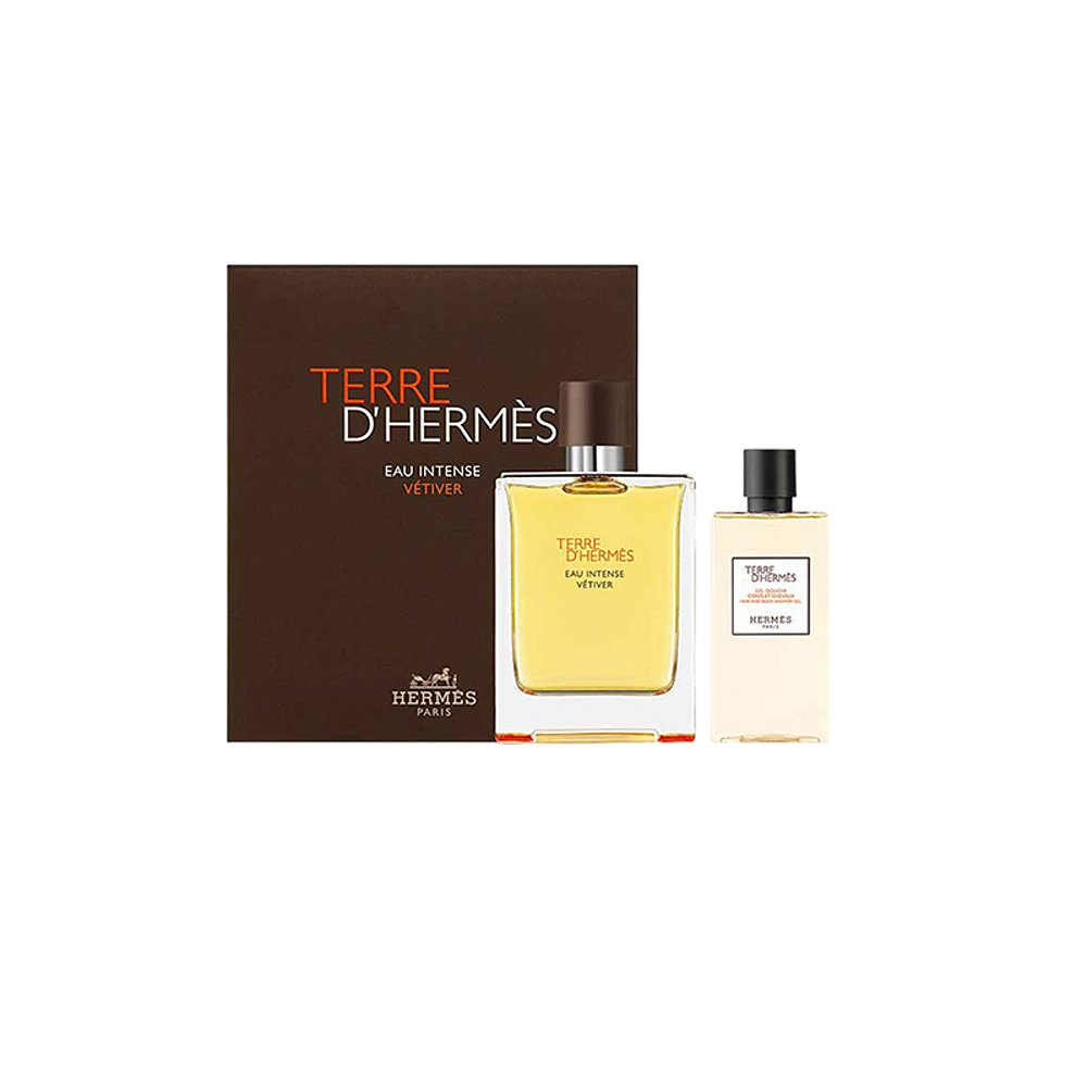 HERMÈS 爱马仕 男士香水套装 (大地馥郁香根草EDP100ml+沐浴露80ml)