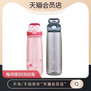 contigo 康迪克 Contigo塑料吸管杯成人孕妇水壶健身便携运动水杯夏天女