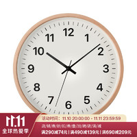 MUJI 無印良品 无印良品 MUJI 指针式时钟·大 木纹色 约直径320mm