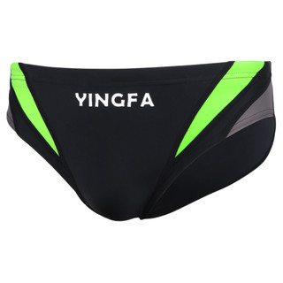 YINGFA 英发 男士三角泳裤 9617-2 黑/草绿灰 XL