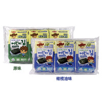 美时多 韩国原装进口美时多无添加儿童零食海苔脆片紫菜卷x3包