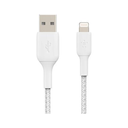 belkin 贝尔金 MFi认证 Lightning 2.4A 数据线 编织 1.0m 白色