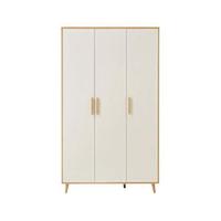 LINSY 林氏家居 JC20D-A+JC23D-A 简约三门衣柜+顶柜 原木色+白色 1.2m