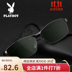 PLAYBOY 花花公子 墨镜新款男士大框驾驶偏光太阳镜钓鱼防晒方框眼镜