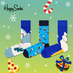 Happy Socks HappySocks潮牌冰激凌袜子女中筒袜滑雪运动男情侣款长袜棉秋冬款