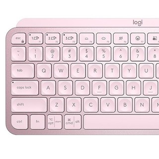 logitech 罗技 MX Keys Mini 79键 蓝牙无线薄膜键盘 玫瑰粉 单光