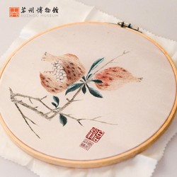 苏州博物馆 苏绣DIY套装 24cmx23.5cm 真丝 竹子 手工体验真丝刺绣