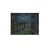 买买艺术 梵高《罗纳河上的星夜》40x30cm 艺术微喷 银色铝合金框